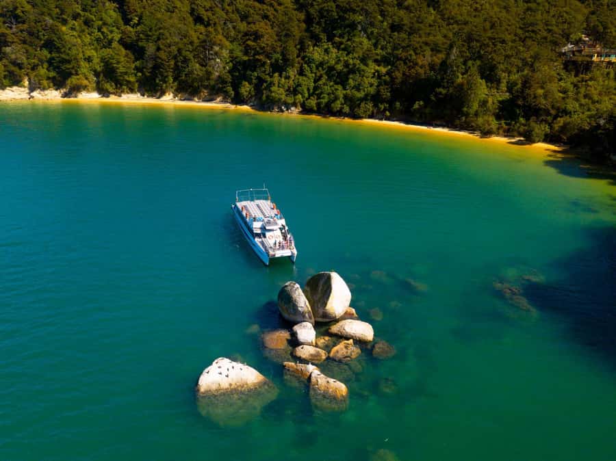 Abel Tasman National Full Park Scenic Cruise - Anchorage, Medlands Beach, and the working water taxi