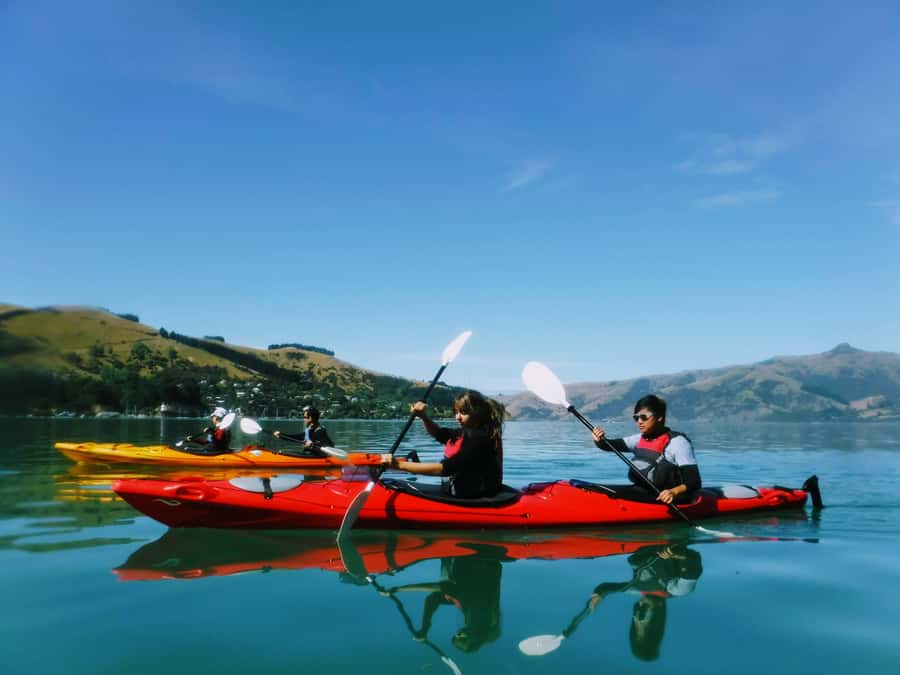 Akaroa: Guided Sunrise Sea Kayaking Tour - The safety briefing and first strokes
