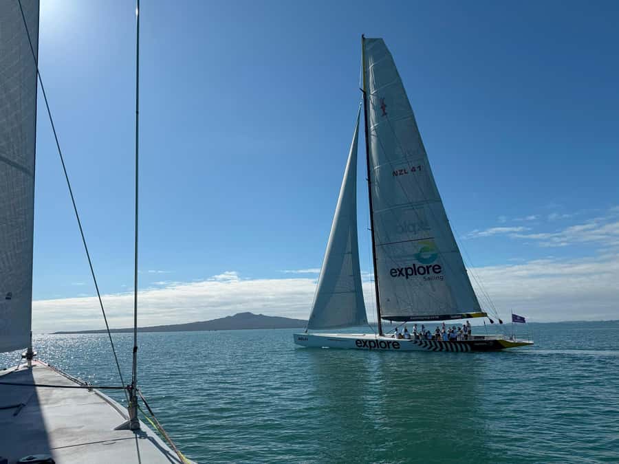 America’s Cup 2-Hour Sailing Experience Waitemata Harbour - Raising the sails and learning the ropes