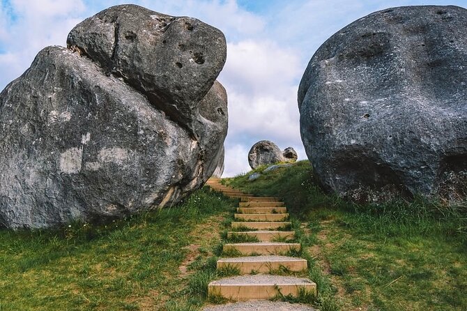 Arthurs Pass Private Day Trip from Christchurch with Castle Hill - The stairs to Devil’s Punchbowl Waterfall