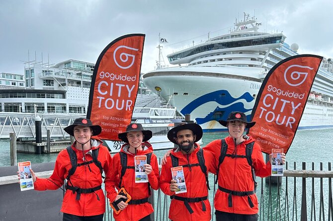 Auckland City Highlights Tour by Car or Van - Sky Tower from the street