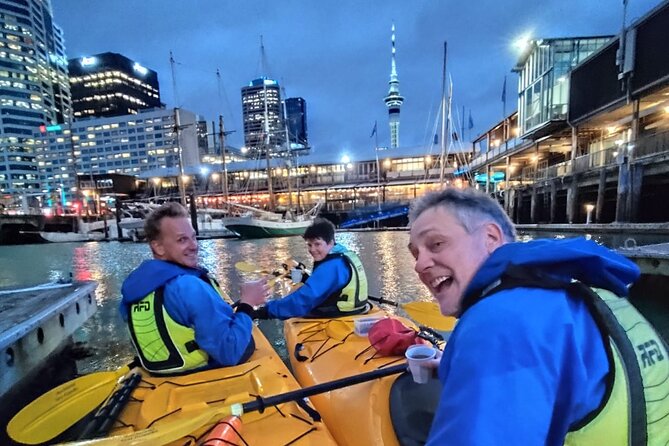 Auckland City Lights Night Kayaking Tour - Seeing the Harbour Bridge from below