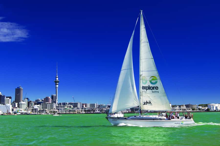 Auckland Harbour 1.5-Hour Sailing Cruise - Sailing past the Harbour Bridge