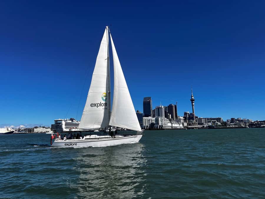 Auckland Harbour 1.5-Hour Sailing Cruise - Leaving Viaduct Harbour for open water