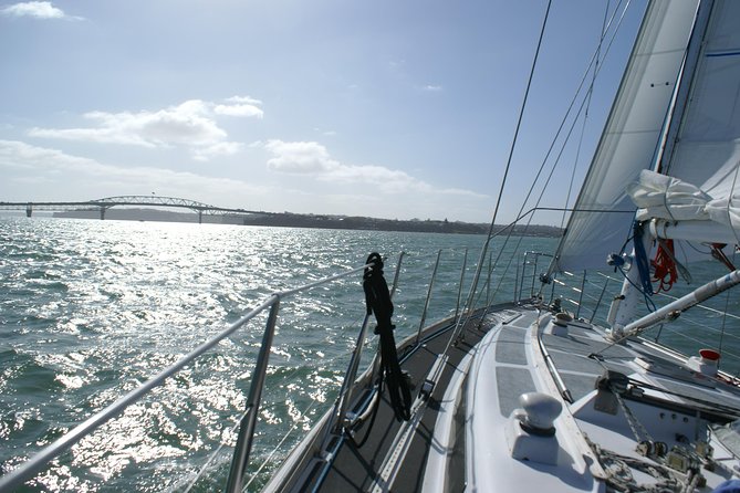 Auckland Harbour Sailing Experience - Raising the sails on Waitematā Harbour