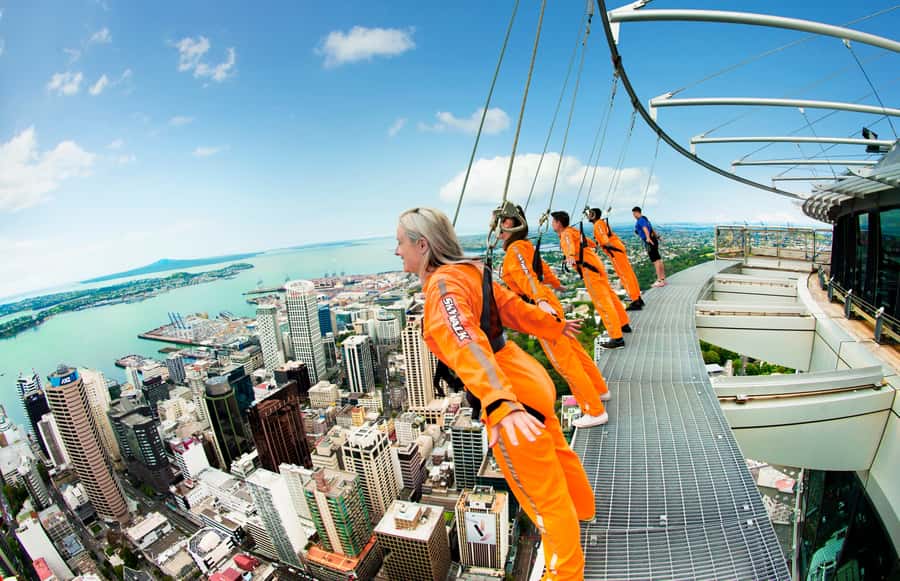 Auckland: Sky Tower SkyWalk - 192m High Edge Walk - Arriving at Auckland’s Sky Tower