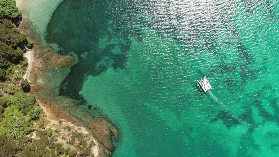 Bay of Islands 2-Hour Sundowner Evening Sailing Cruise - The 15-minute swim stop in a sheltered anchorage