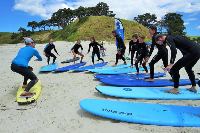 Beginner Surf Lesson at Te Arai Beach - What happens on the beach first