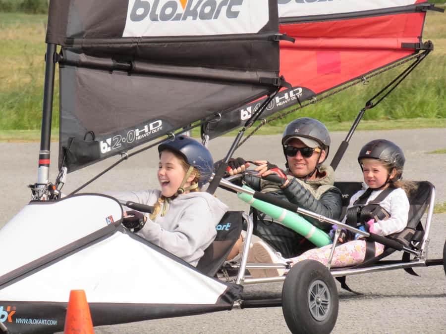 Christchurch: Blokart Land-sailing - Arriving at Bexley Reserve on Pages Road