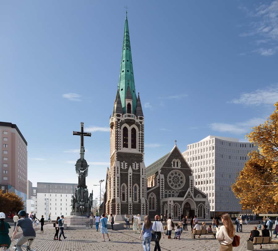 Christchurch: Heritage & Arts Walking Tour - Entering Christ Church Cathedral during restoration