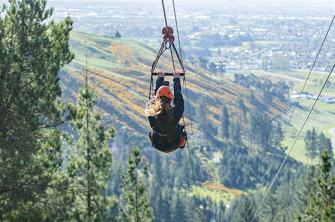 Christchurch Long Ride Zipline - The climb up and the views before the ride