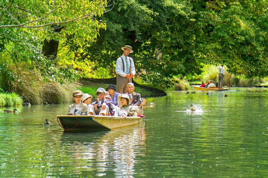 Christchurch Tram City Tour & Punting Combo - Hagley Park from the tram and the river