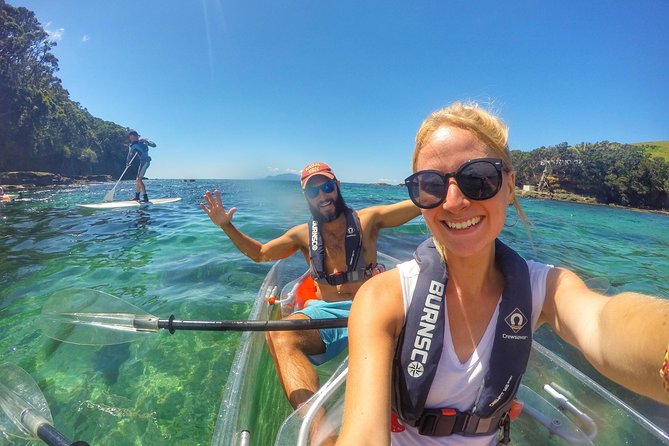 Clearyak hire at Goat Island Marine Reserve - Getting started in a clear kayak