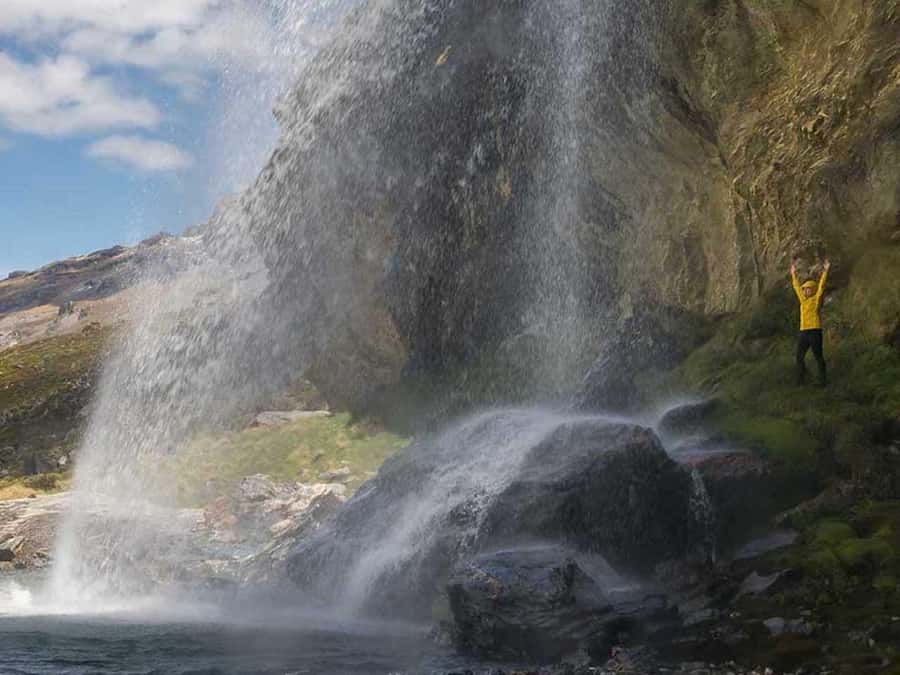 Earnslaw Burn Glacier & Waterfalls | 45 mins from Glenorchy - Landing in the lower Earnslaw Burn basin