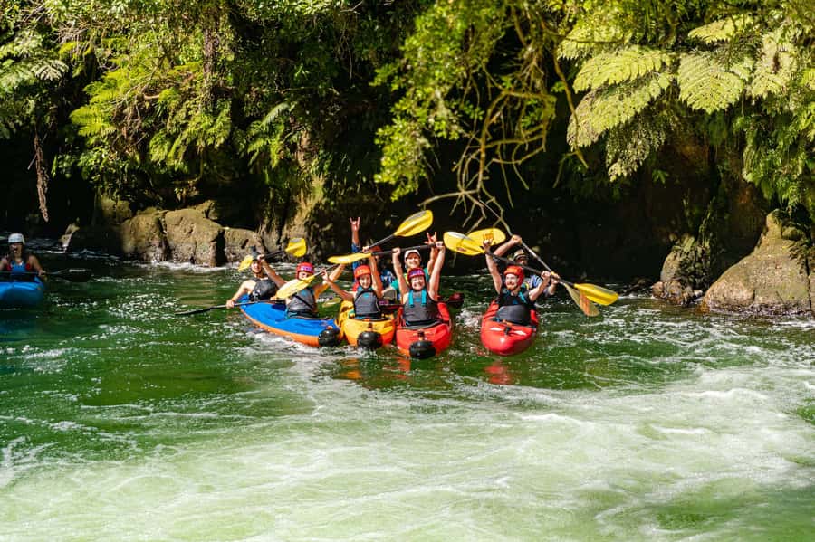Epic Tandem Kayak Tour down the Kaituna River Waterfalls - Inside the native bush-lined gorge
