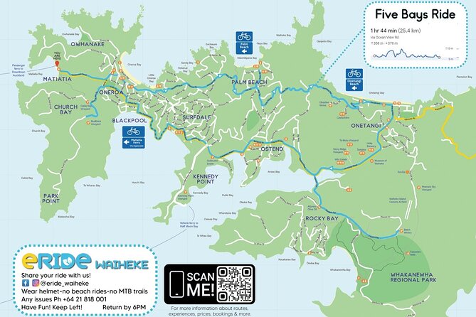 eRide Waiheke 5 bays ride - Why the Five Bays Ride works so well