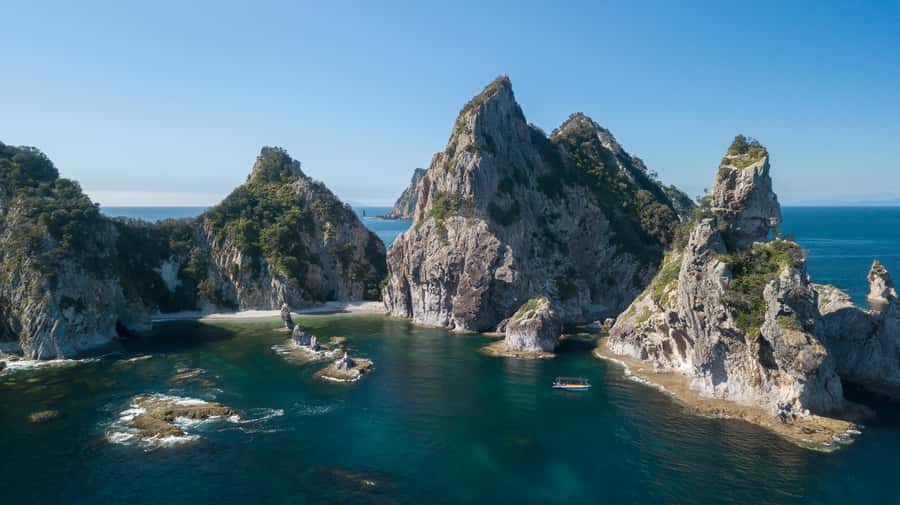 From Auckland: ALDERMAN ISLANDS (Ruamaahu) Day Trip - The Auckland pickup and coach ride to Tairua