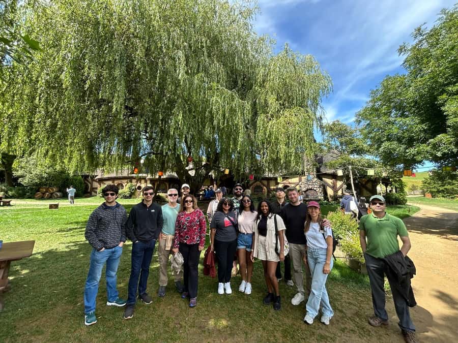 From: Auckland: Rotorua via Hobbiton Tour One Way Tour - A drink at the Green Dragon Inn