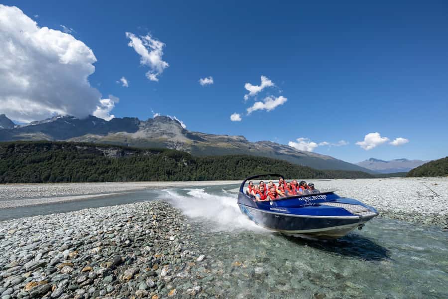 From Queenstown: Dart River Wilderness Jet Boat Experience - Racing upstream on a glacier-fed river