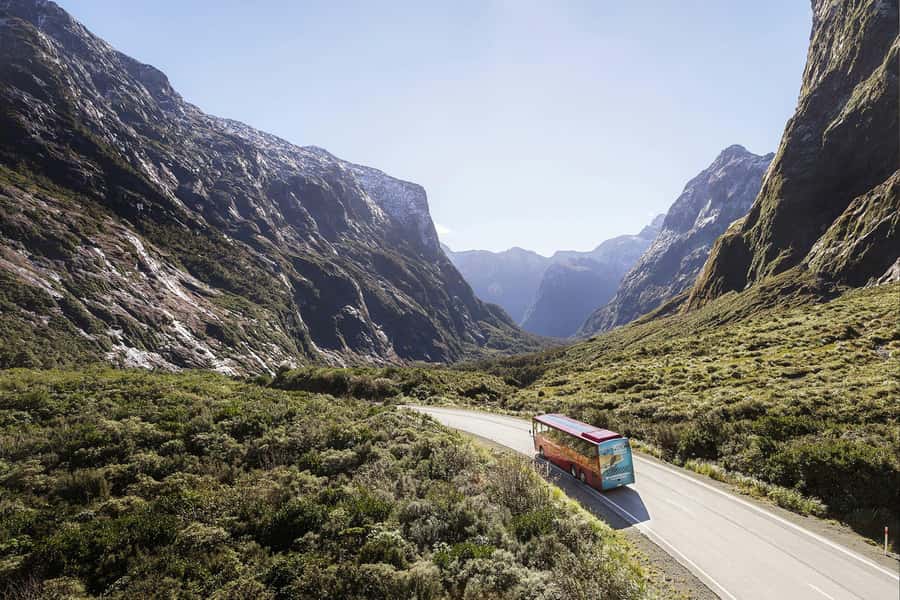From Queenstown: Milford Sound Coach, Cruise, Scenic Flight - The Milford Road: a long ride with real rewards