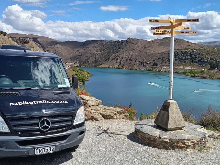 From Wanaka - Bike the Dunstan Trail with shuttle return - The clip-ons and Hugo suspension bridge