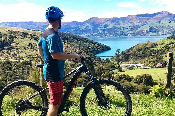 Guided Electric Mountain Bike Tour- Akaroa Explorer - Starting at The Common Cafe and Garden Bar