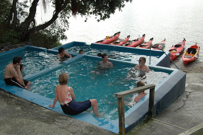 Lake Rotoiti Evening Kayak Tour including Hot Springs, Glowworm Caves and BBQ Dinner - Crossing Lake Rotoiti by kayak