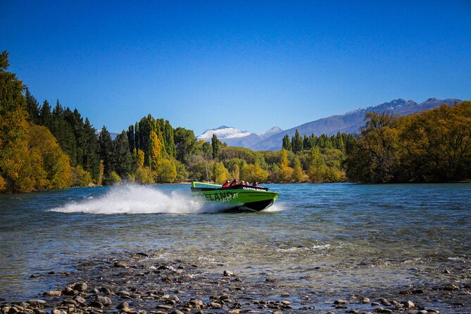 Lakeland Jet Boat Adventure - Clutha River - Crossing the lake beneath the Southern Alps
