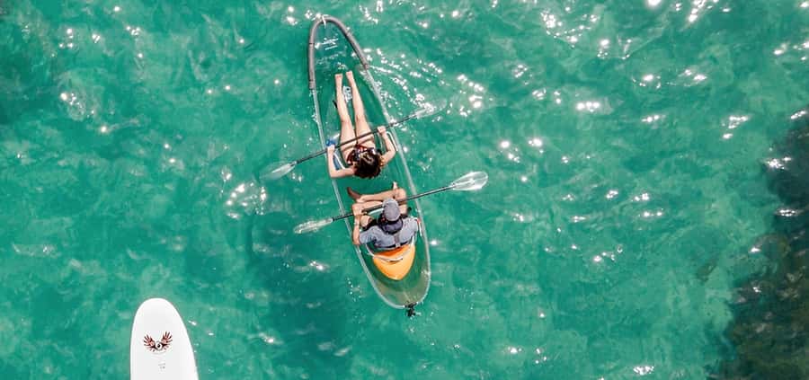 Leigh: Goat Island Clear Kayak Rental - Starting on the Beach at Goat Island