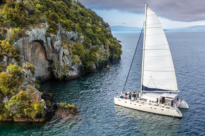 Luxury Sailing - Māori Rock Carvings - Taupo Sailing Adventures - Why this Lake Taupo cruise feels different