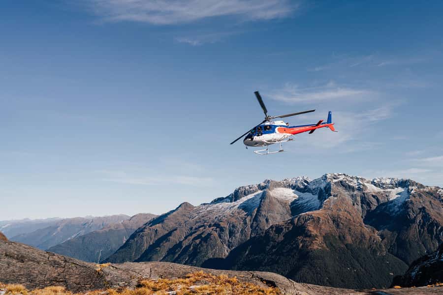 Milford Sound: 1.5-Hour Helicopter Tour with Two Landings - The remote alpine landing and likely snow