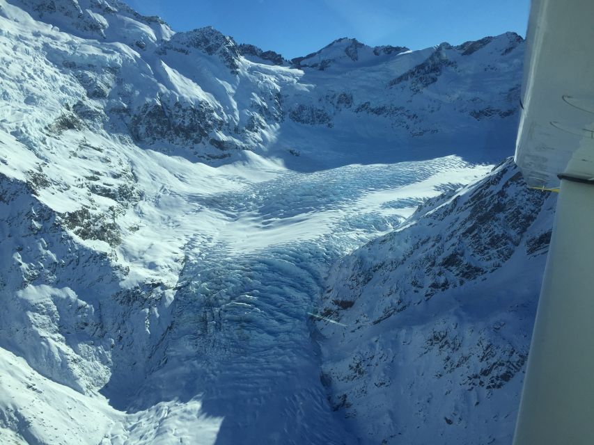 Milford Sound & Big 5 Glaciers Scenic Flight from Queenstown - Rob Roy Glacier and the first great ice views