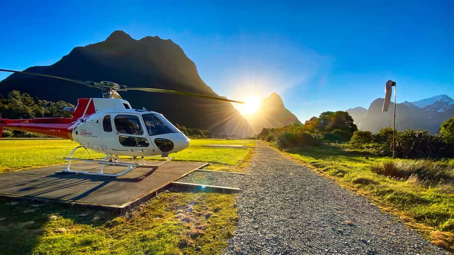 Milford Sound Extended Helicopter Flight & 3 Landings - Queenstown to Fiordland by helicopter