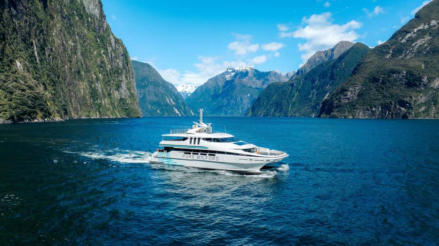 Milford Sound: Nature Cruise on a Modern Catamaran - The first views of Milford Sound