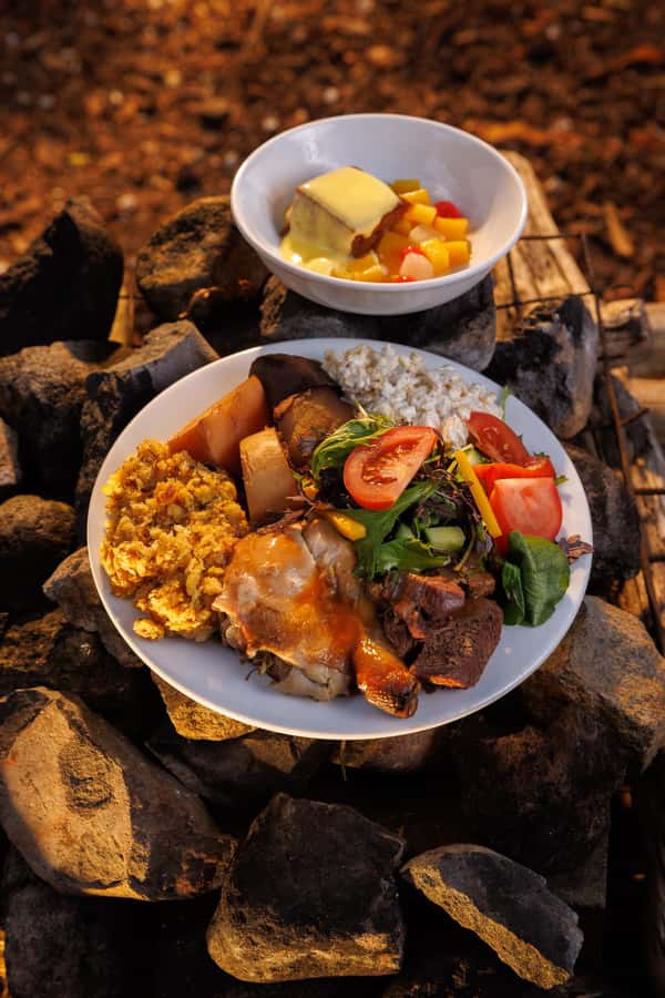 Mitai Maori Village: Cultural Experience and Dinner Buffet - The earth oven and a serious buffet dinner