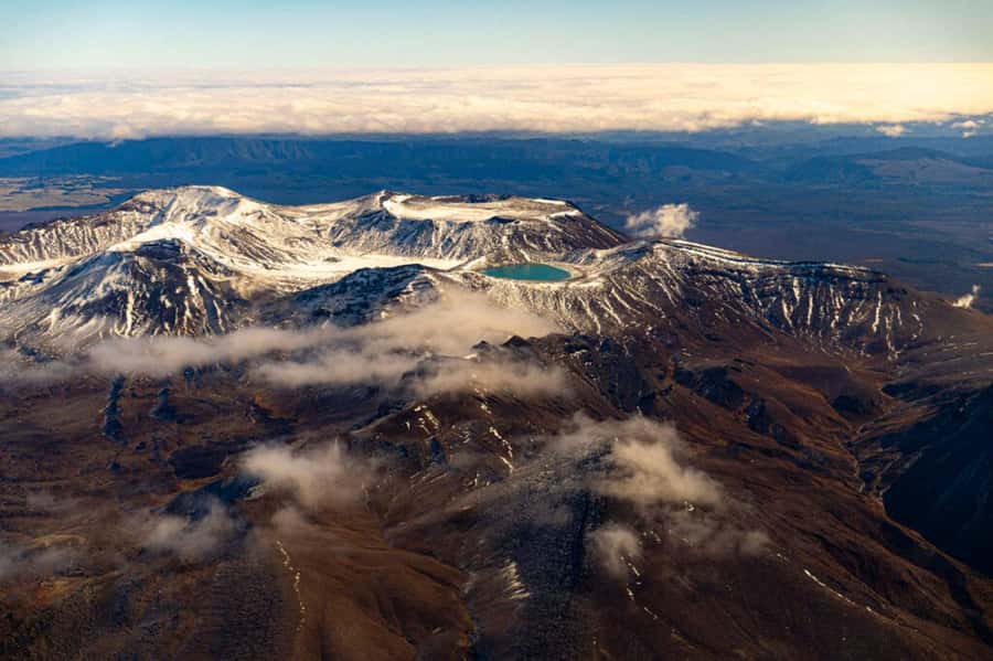 Mount Ruapehu Scenic Flight from Tauranga - Looking into the Taupo volcanic basin