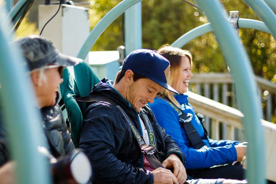 Nelson: Cable Bay Adventure Park Skywire Experience - Getting ready in the five-point harness