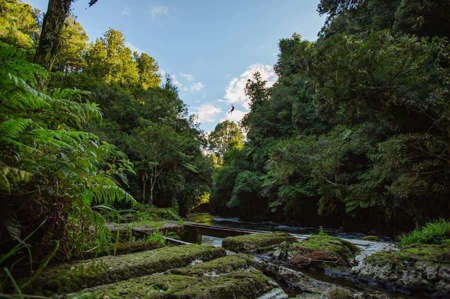 Okere Falls: Zipline over Waterfalls Experience - Arriving beside Okere Falls Cafe