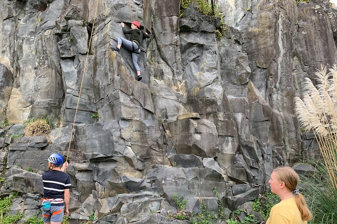 Outdoor Rock Climbing Auckland - City and harbor views from the climbing area