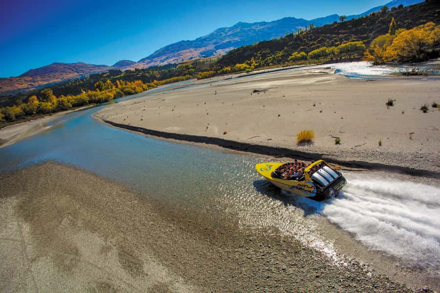 Queenstown: Shotover River and Kawarau River Jet Boat Ride - Racing into the Kawarau River