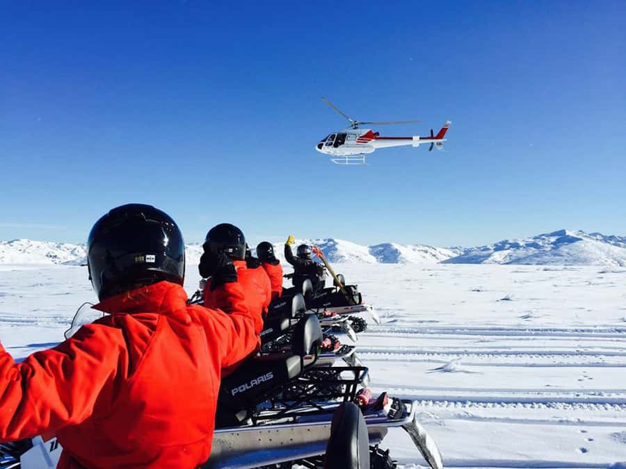 Queenstown: Snowmobiling Experience with Helicopter Flight - Leaving Queenstown for the Garvie Mountains