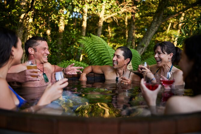 Rotorua Forest Hot Tub Soak at Secret Spot - Tub-side drinks and the backyard café