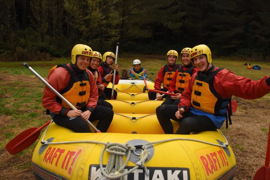 Rotorua: Kaituna Rafting & Mt. Tarawera Guided Hike Combo - Changing from mountain clothes to river gear
