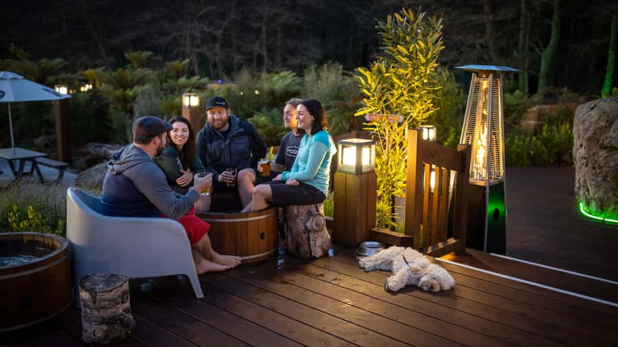 Rotorua: Secret Spot Hot Tubs - The cold plunge and the Shinny Dip foot spas