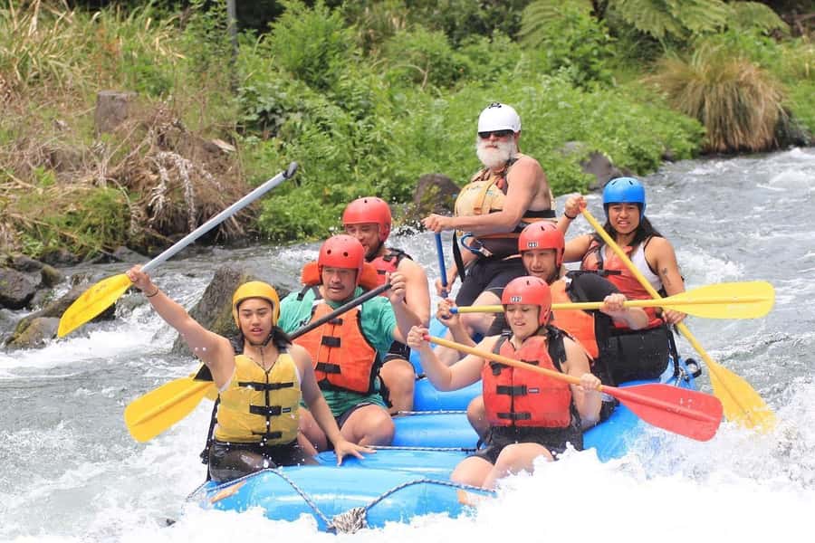 Rotorua: Tarawera River Raft and Kayak Adventure - Forest, waterfalls, and birds between the rapids