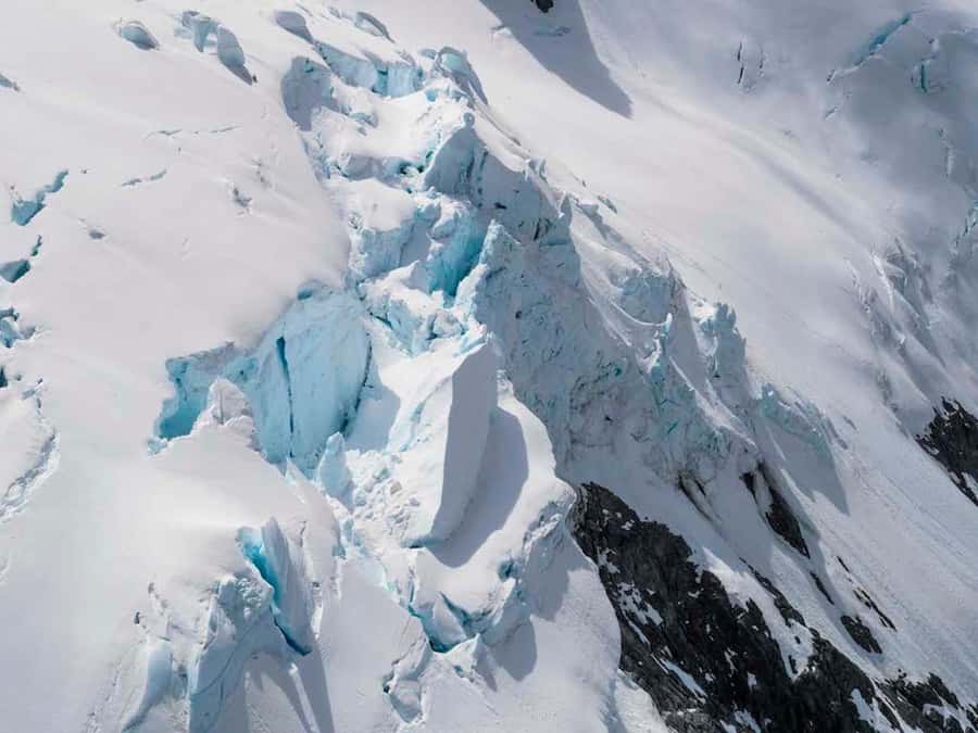 Scenic Blue Ice Glacier Flight from Glenorchy | 40 min - Seeing blue ice and glacial crevasses