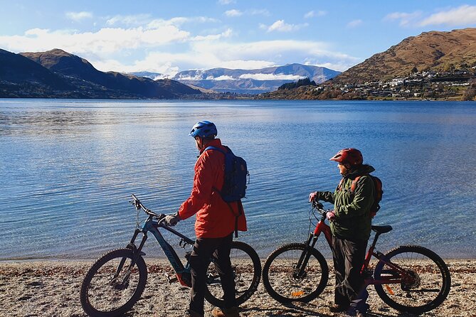Scenic Guided eBike Tour Ride to the Lake - Crossing the sheep farm toward the Shotover Bridge