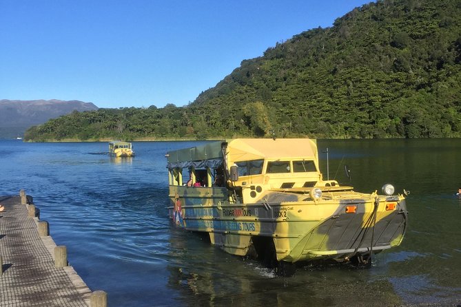 Tarawera and Rotorua Lakes Eco Tour by Boat with Guide - Passing the Treewalk and heading toward Lake Okareka