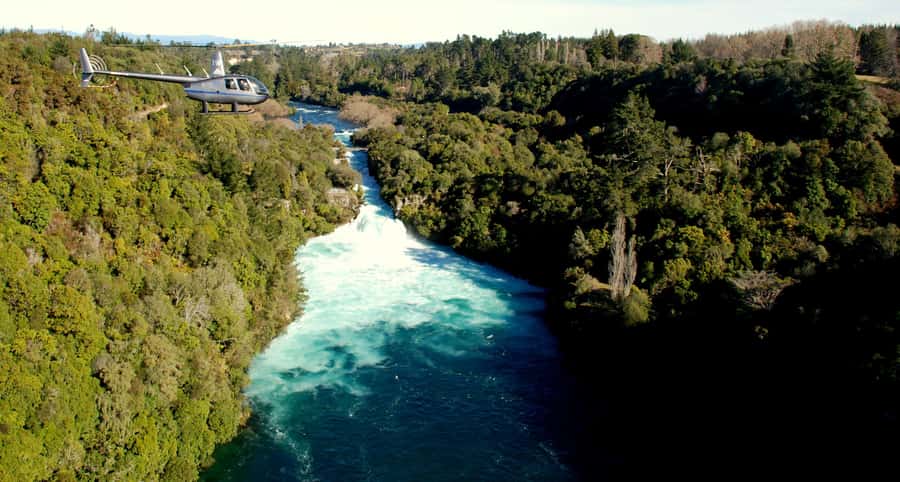 Taupo: Huka Falls Helicopter Ride - Geothermal power stations from above