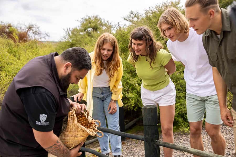 Te Puia: Tuku Iho Trail with Cultural Show - Cooking sweetcorn in a geothermal pool